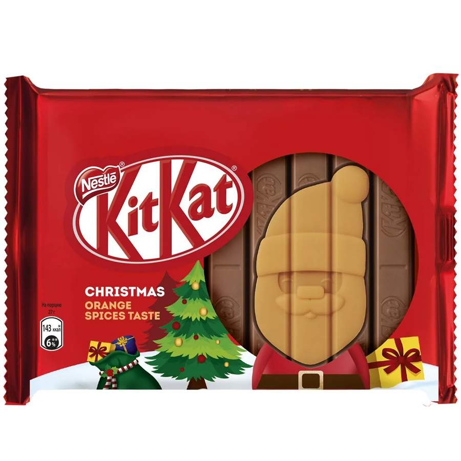 Купить шоколад KitKat Christmas Orange Spices Taste молочный 108 г, цены на  Мегамаркет | Артикул: 100029957614