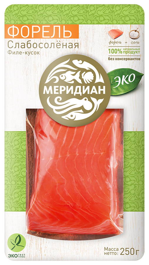 Филе форели меридиан. Меридиан форель радужная ломтики. Форель меридиан с/с филе кусок 150гр. Филе форели меридиан. Форель меридиан с/с филе кусок 150гр.