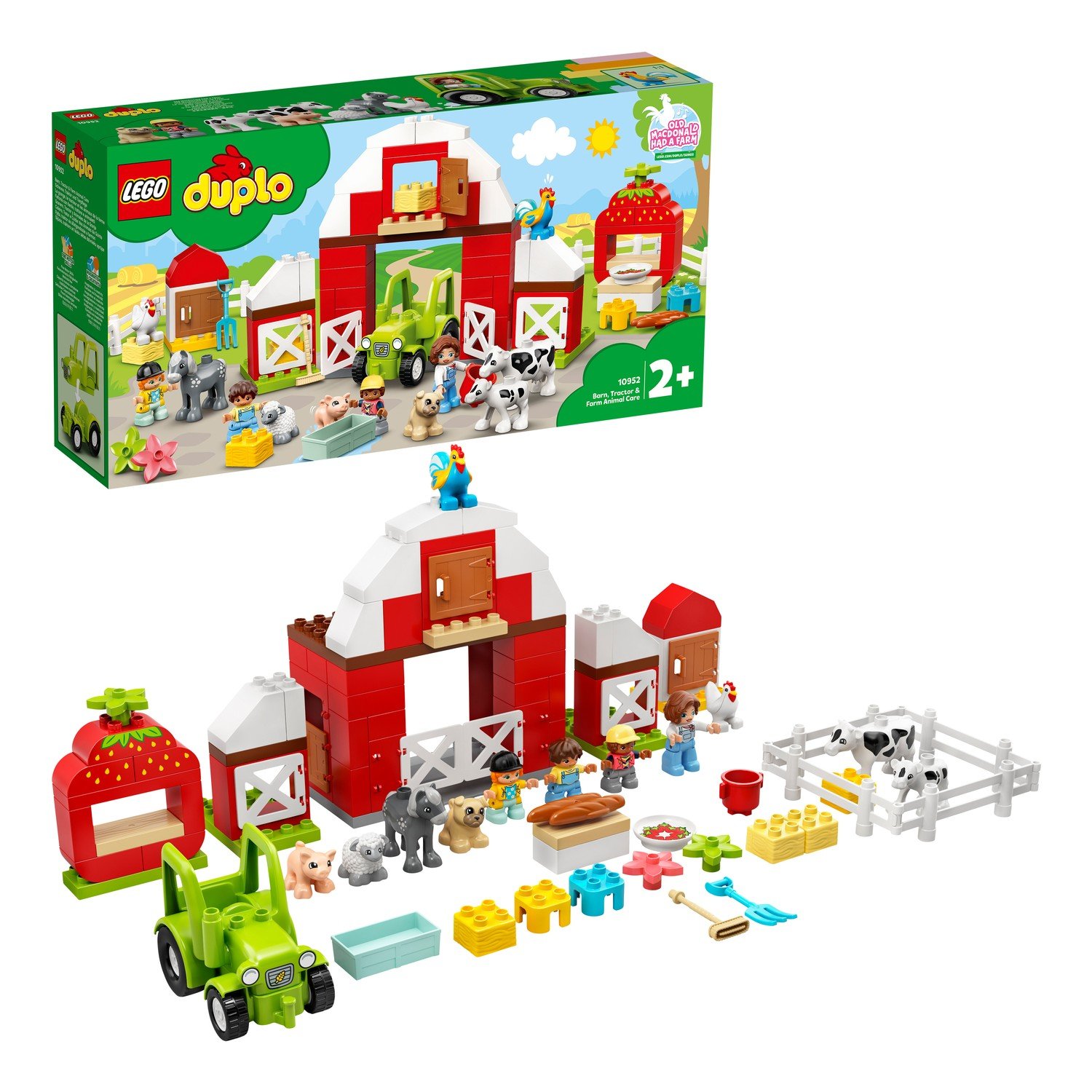 Отзывы о конструктор LEGO DUPLO Town 10952 Фермерский трактор, домик и  животные - отзывы покупателей на Мегамаркет | конструкторы LEGO 10952 -  100028172276