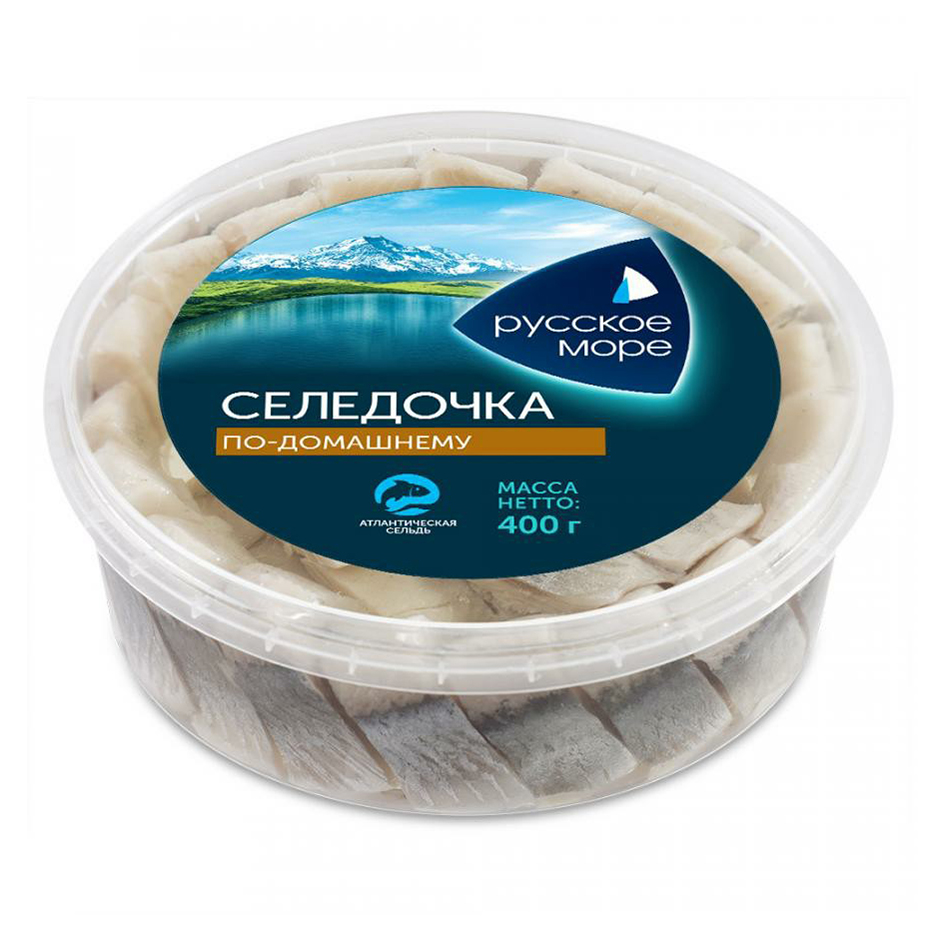 Русское море сельдь аппетитная ф/кус в масле 400г