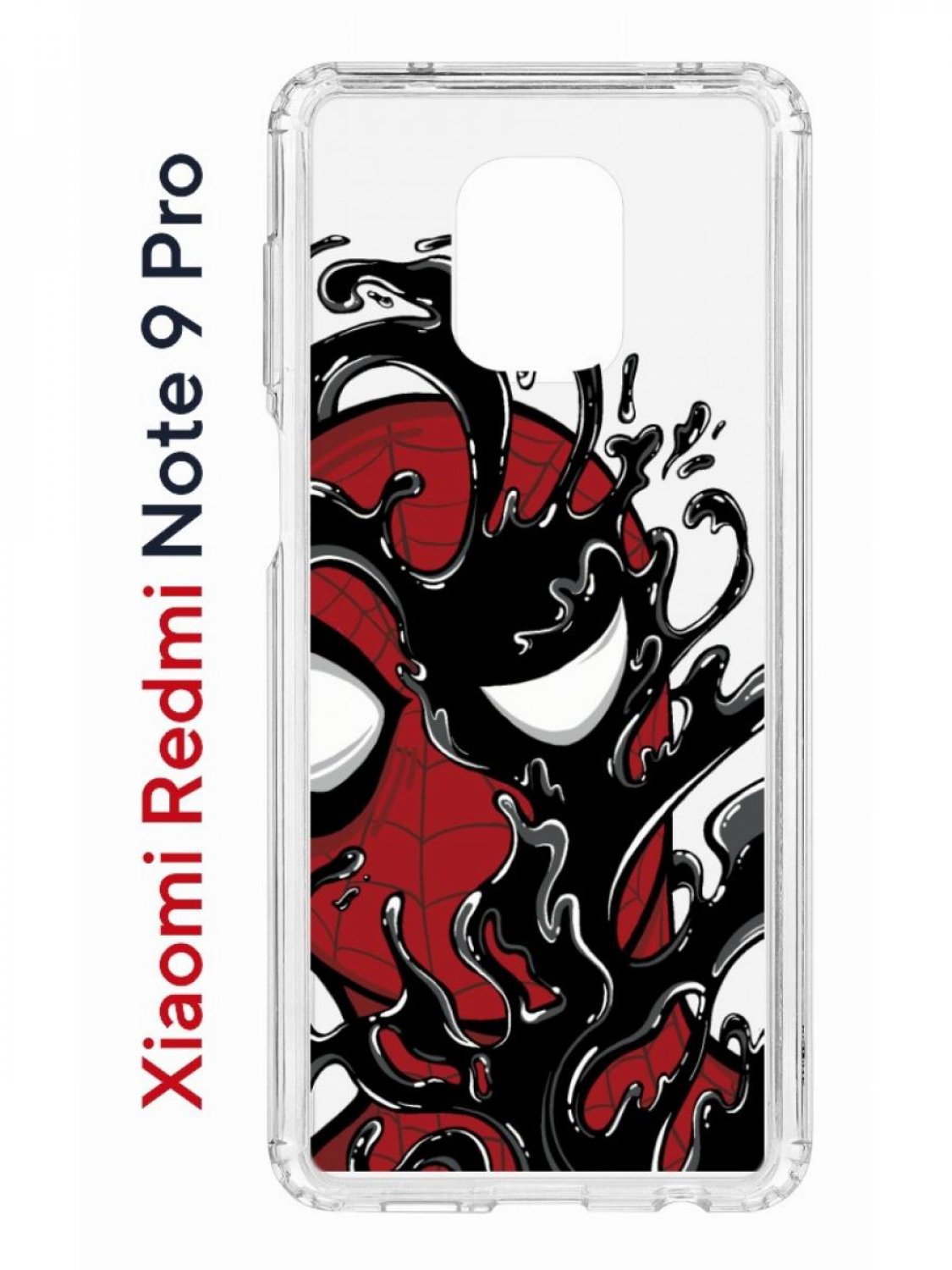 Чехол на Redmi Note 9 Pro/9s/9 Pro Max Kruche Print  Spider-Man-Venom,противоударный бампер - купить в Москве, цены на  Мегамаркет | 600012411655