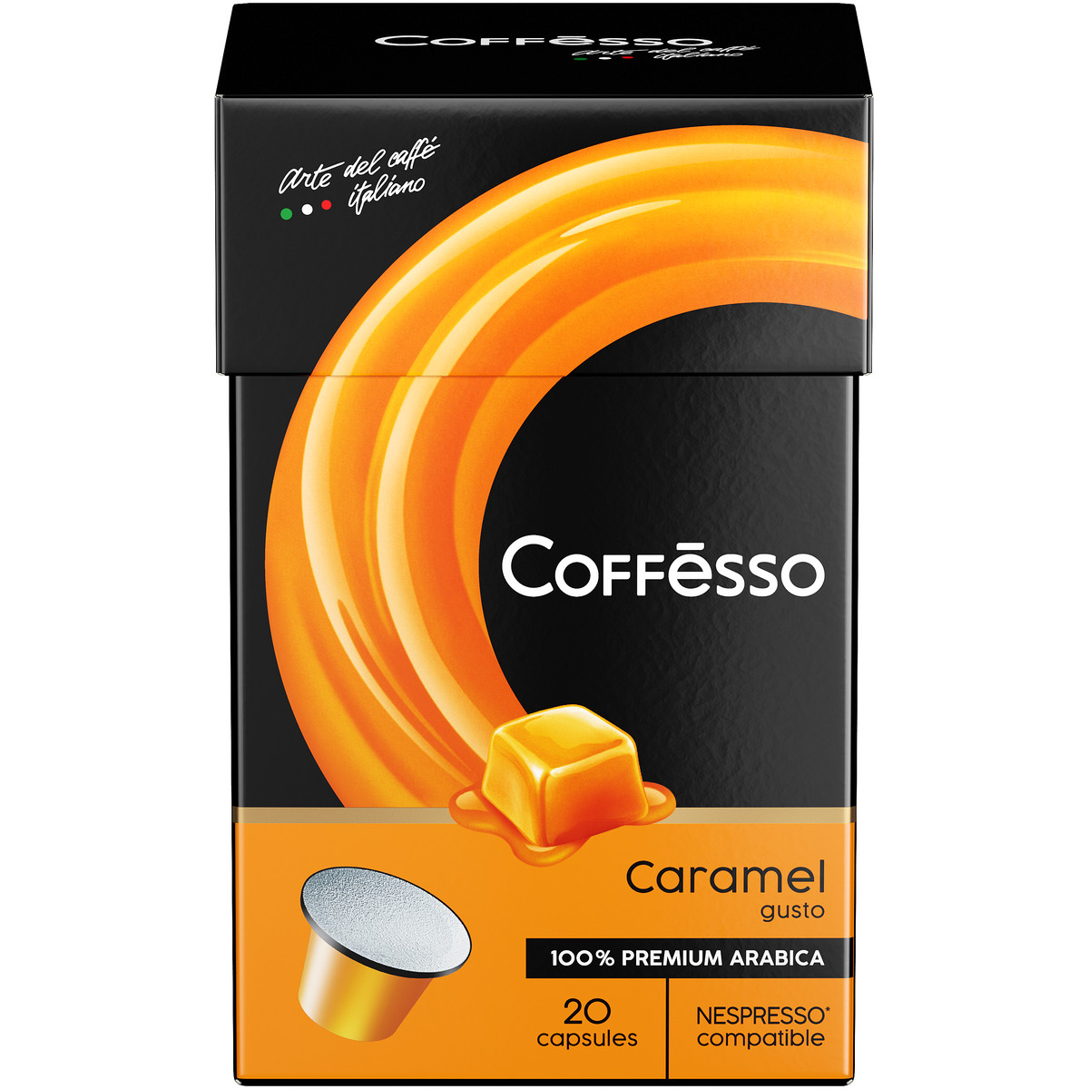 Кофе Coffesso Caramel капсула 100 гр, 20 шт по 5 гр - отзывы покупателей на  маркетплейсе Мегамаркет | Артикул: 600004328749