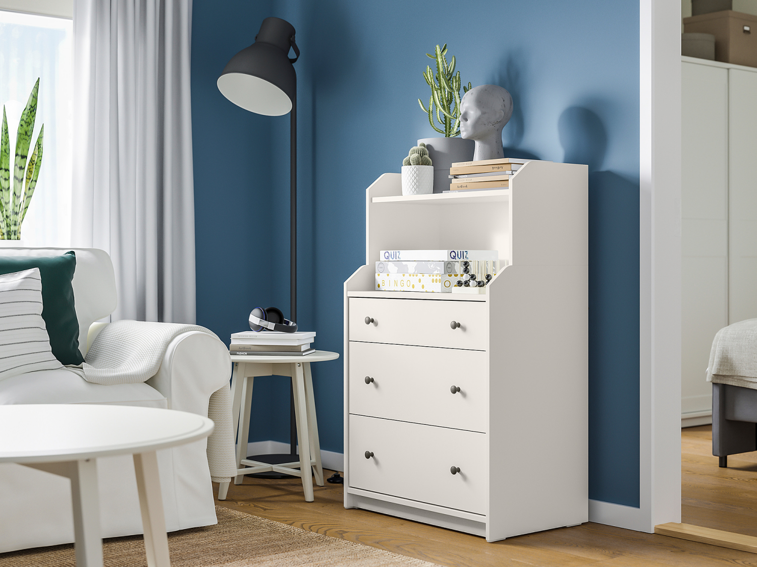 Комод Adeta Хауга 17 white ИКЕА (IKEA) - купить в Москве, цены на Мегамаркет