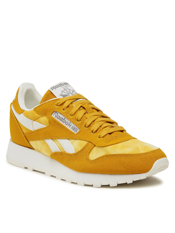 Yellow reebok classic high on sale top