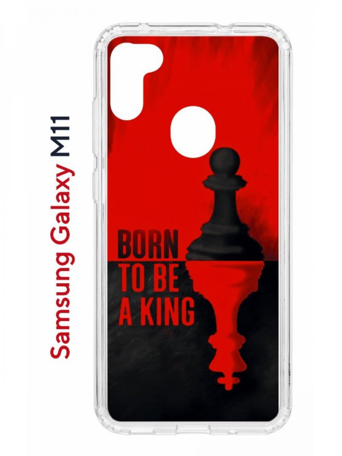 Чехол на Samsung M11, A11 Kruche Print Born to be a King,противоударный  бампер, купить в Москве, цены в интернет-магазинах на Мегамаркет