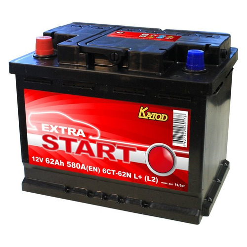 Аккумулятор автомобильный КАТОД EXTRA START Extra Start 62Ач 580A [6ст .