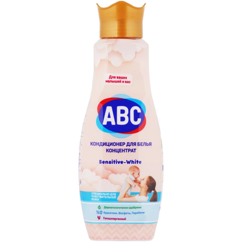 Кондиционер ABC Sensitive-white для белья концентрат 750 мл - купить в ...