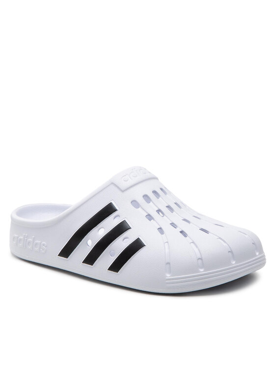 Adidas adilette white best sale