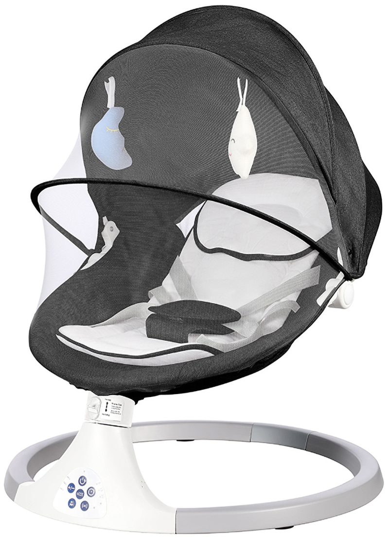 Купить музыкальные электронные качели, шезлонг Dearest Baby Swing Chair Pro  Silver Black, цены в Москве на Мегамаркет | Артикул: 600011571081