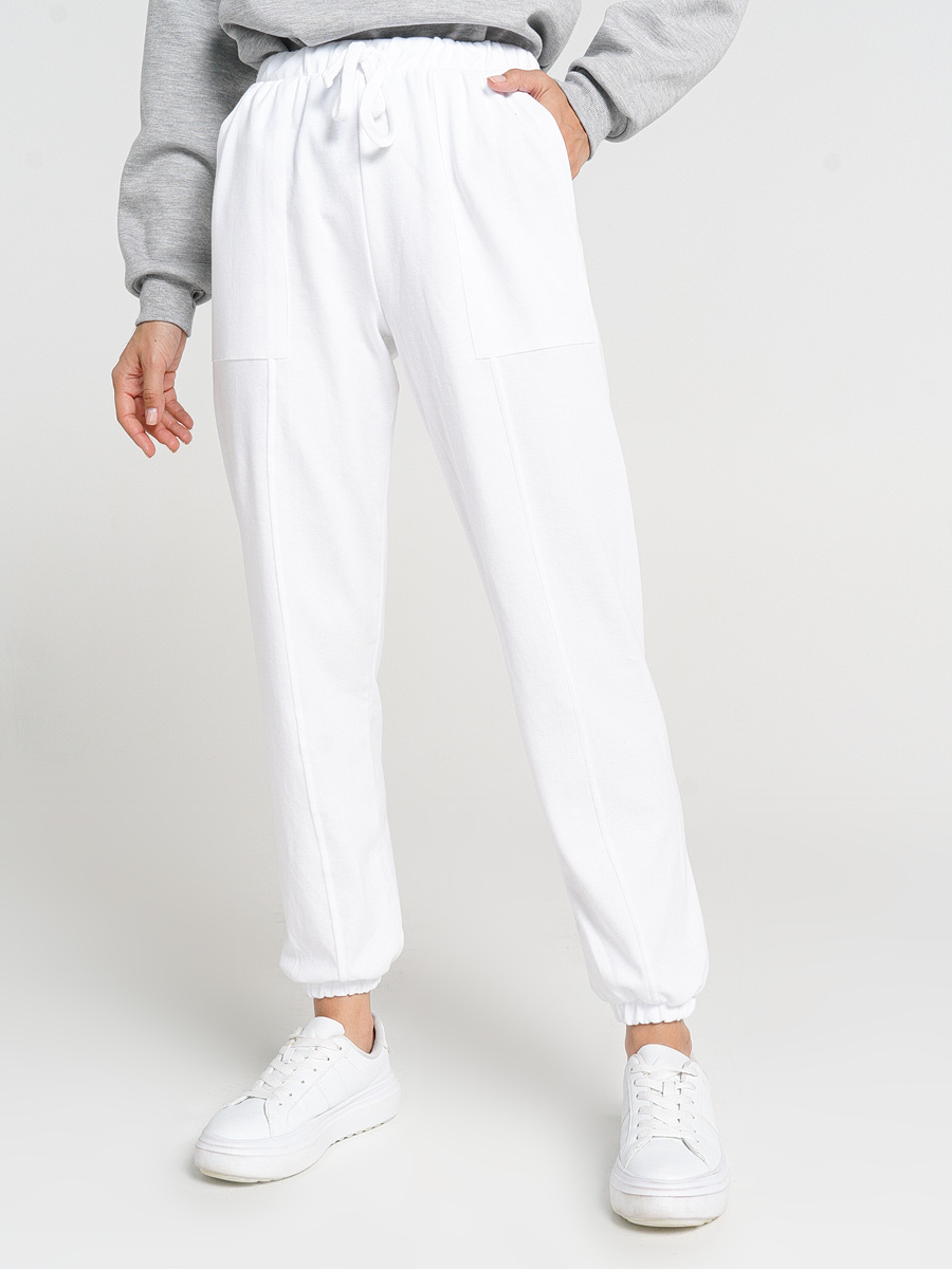 Спортивные брюки женские ТВОЕ 75563 белые S - отзывы покупателей на Мегамаркет