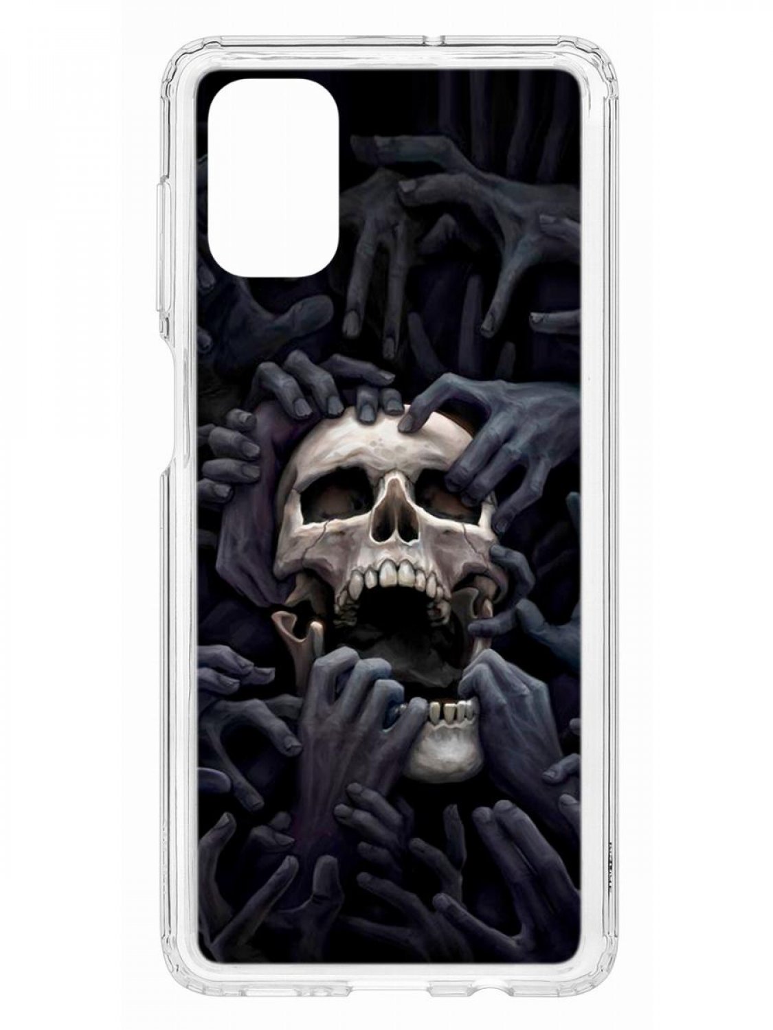 Чехол на Samsung M51 Kruche Print Skull Hands,противоударный бампер,с  защитой камеры, купить в Москве, цены в интернет-магазинах на Мегамаркет