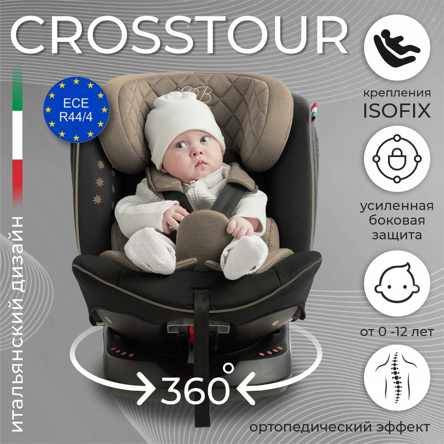 Отзывы о автокресло группа 0123 (0-36) Sweet Baby Crosstour 360 SPS Isofix  Beige - отзывы покупателей на Мегамаркет | автокресла 426816 - 600011585009