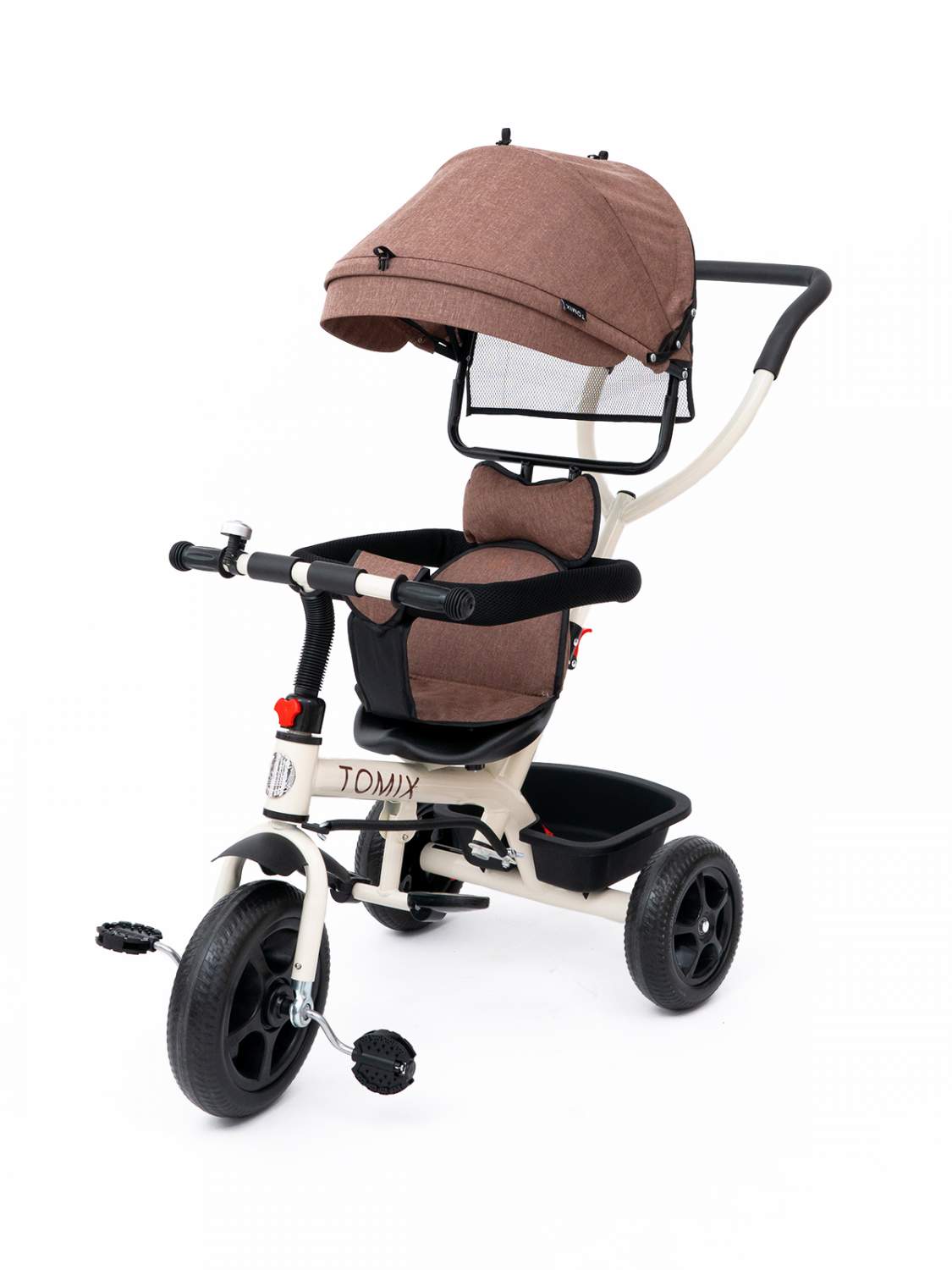 Купить велосипед трехколесный TOMIX BABY TRIKE, бежевый 180-4/Brown, цены  на Мегамаркет | Артикул: 600003805796