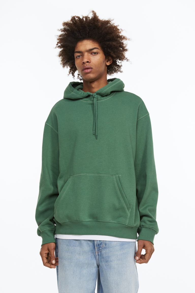 Green on sale hoodie h&m