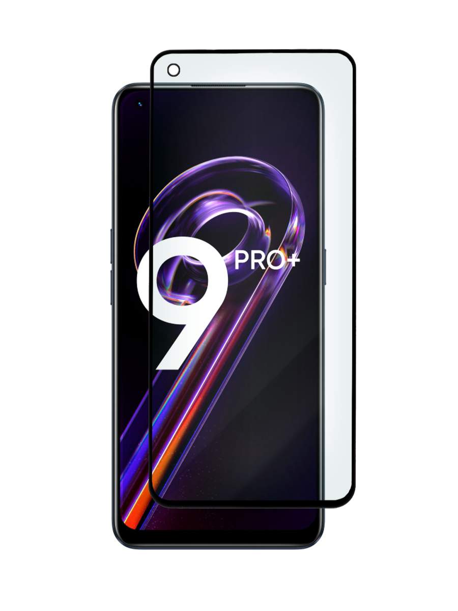 Защитное стекло для Realme 9 Pro PLUS черный, с рамкой, с вырезом для камеры  – купить в Москве, цены в интернет-магазинах на Мегамаркет