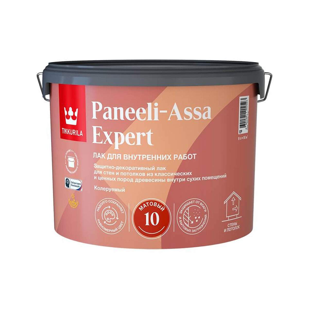 Лак для дерева Tikkurila Paneeli-Assa Expert (Панели-Ясся), акрилатный,  матовый, база EP, купить в интернет-магазине, цены на Мегамаркет