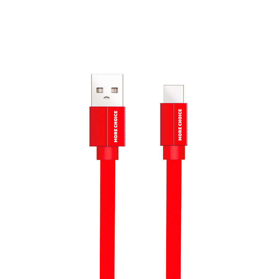 Дата-кабель More choice K20a USB 2.1A для Type-C плоский нейлон 1м Red,  купить в Москве, цены в интернет-магазинах на Мегамаркет