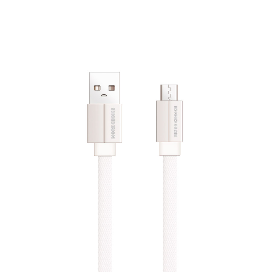 Дата-кабель More choice K20m USB 2.1A для micro плоский USB нейлон 1м  White, купить в Москве, цены в интернет-магазинах на Мегамаркет