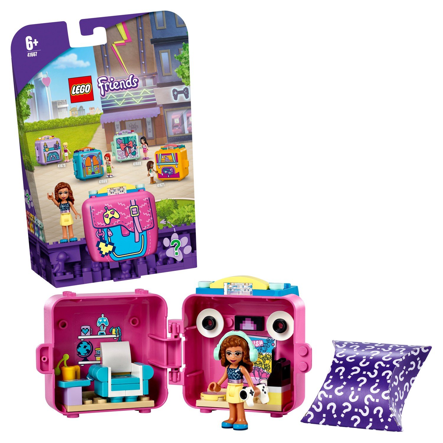 Купить конструктор LEGO Friends 41667 Кьюб Оливии для игр, цены на  Мегамаркет | Артикул: 100028627895