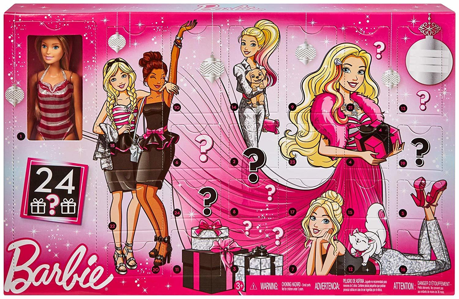 Купить кукла Barbie и 24 сюрприза Адвент Календарь, цены на Мегамаркет