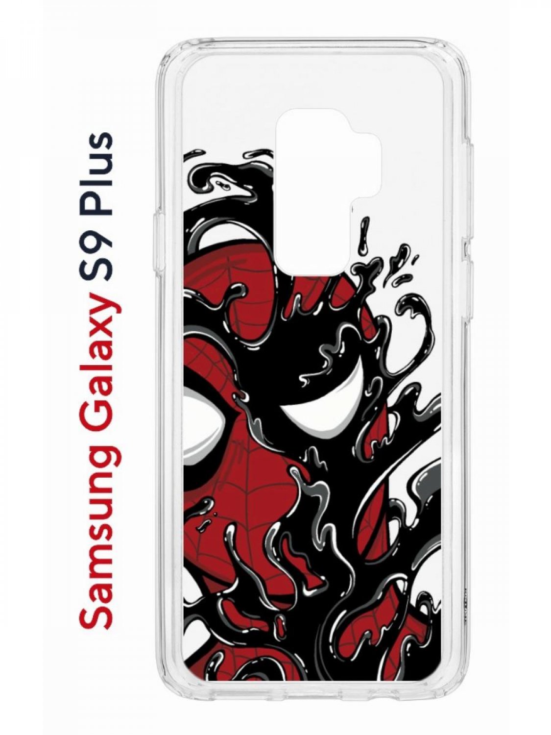 Чехол на Samsung Galaxy S9 Plus Kruche Print Spider-Man-Venom,противоударный  бампер, купить в Москве, цены в интернет-магазинах на Мегамаркет