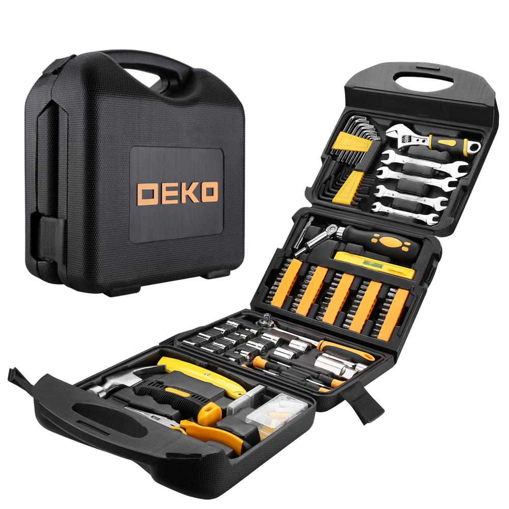 Набор инструментов Deko DKMT165 универсальный для дома и авто, в чемодане,  165 предметов - характеристики и описание на Мегамаркет