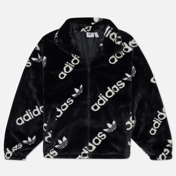 Adidas black hotsell fur jacket