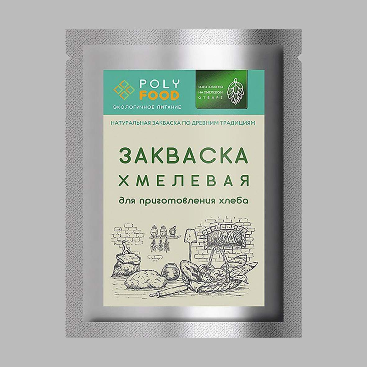 Купить бездрожжевая закваска PolyFood для хлеба Хмелевая, 150 г, цены на  Мегамаркет | Артикул: 600014661757