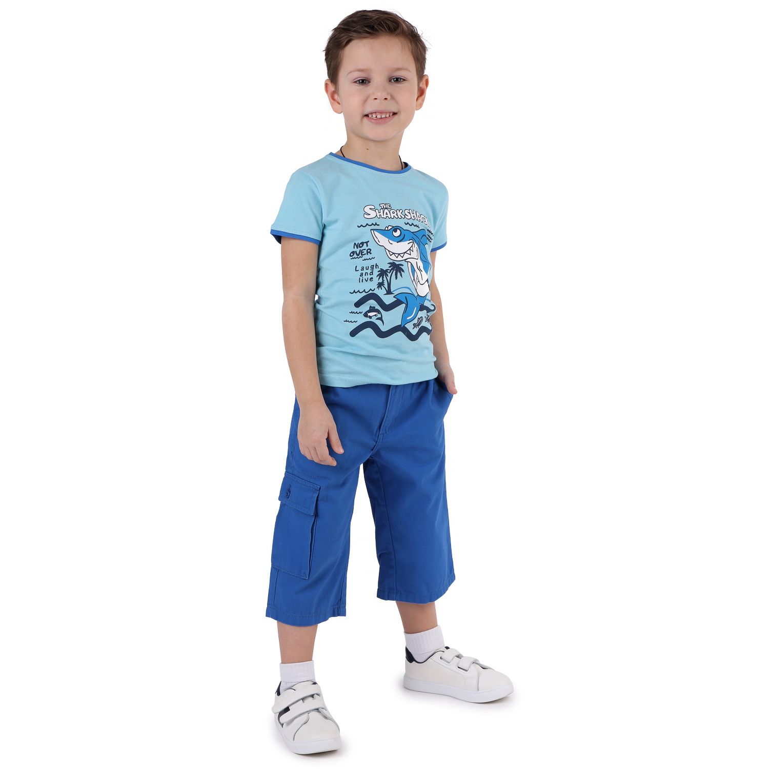 Купить футболка для детей Sladikmladik DC382 голубой 122, цены на  Мегамаркет | Артикул: 100028836277