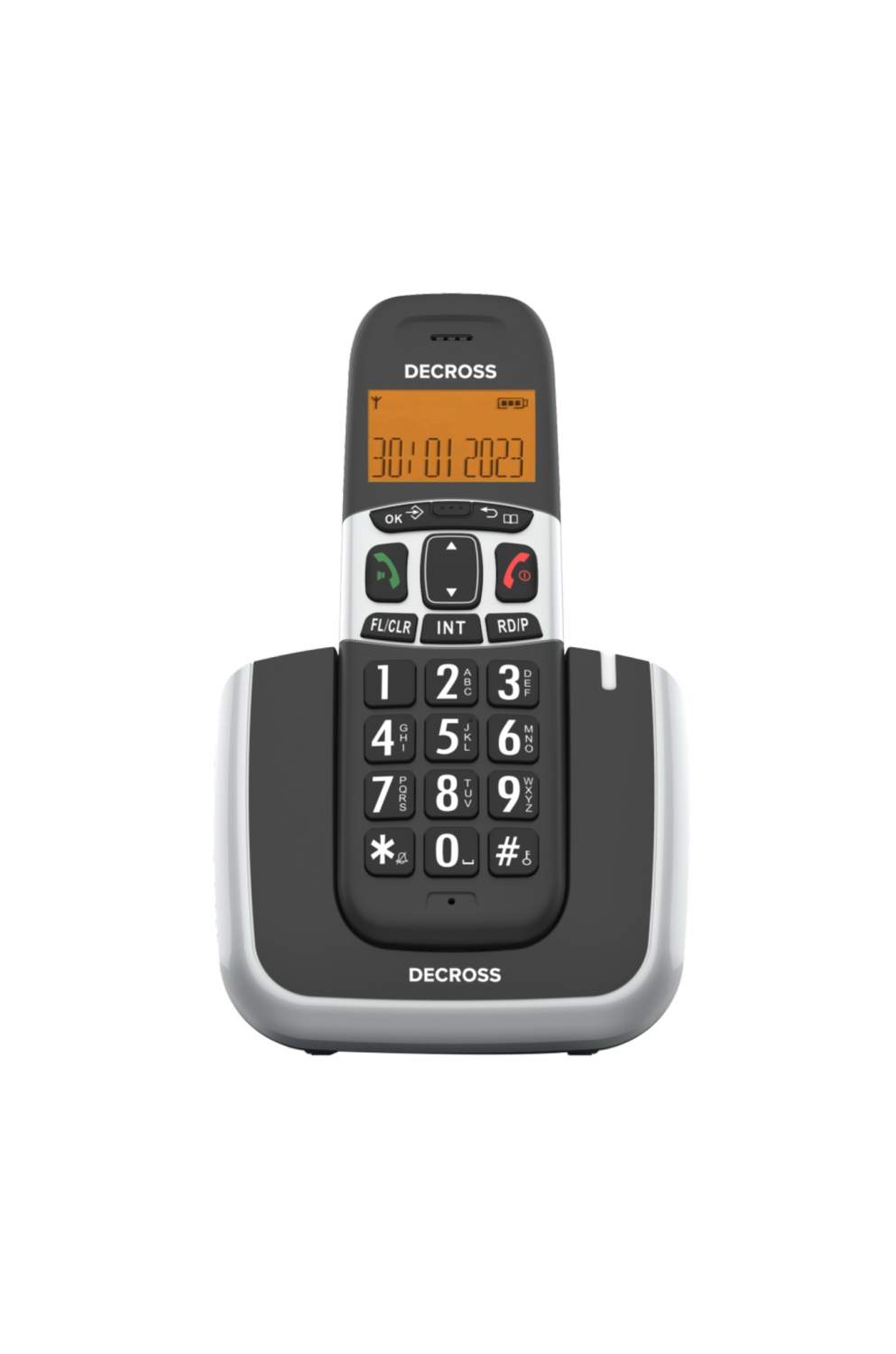 DECT телефон Decross DC1004 черный - отзывы покупателей на маркетплейсе  Мегамаркет | Артикул: 600011367278