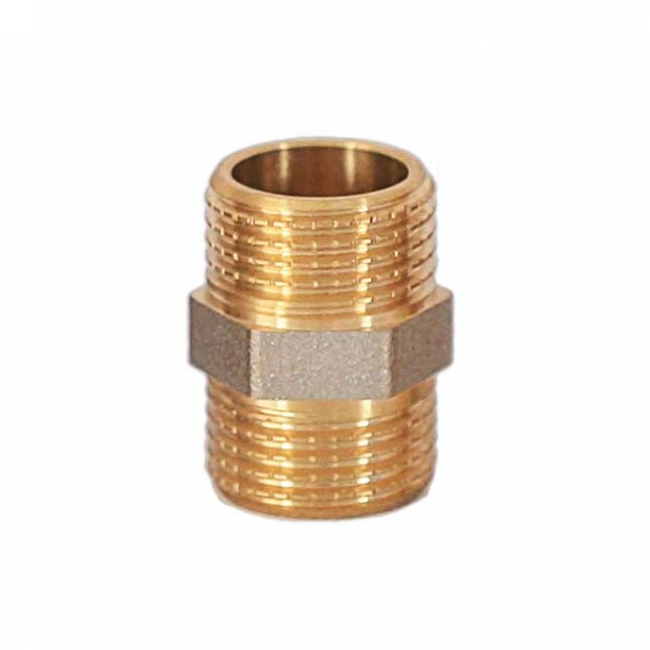 Ниппель соединительный латунь Watermark Wm*S2М*2M н/р, 2\", золотистый ...