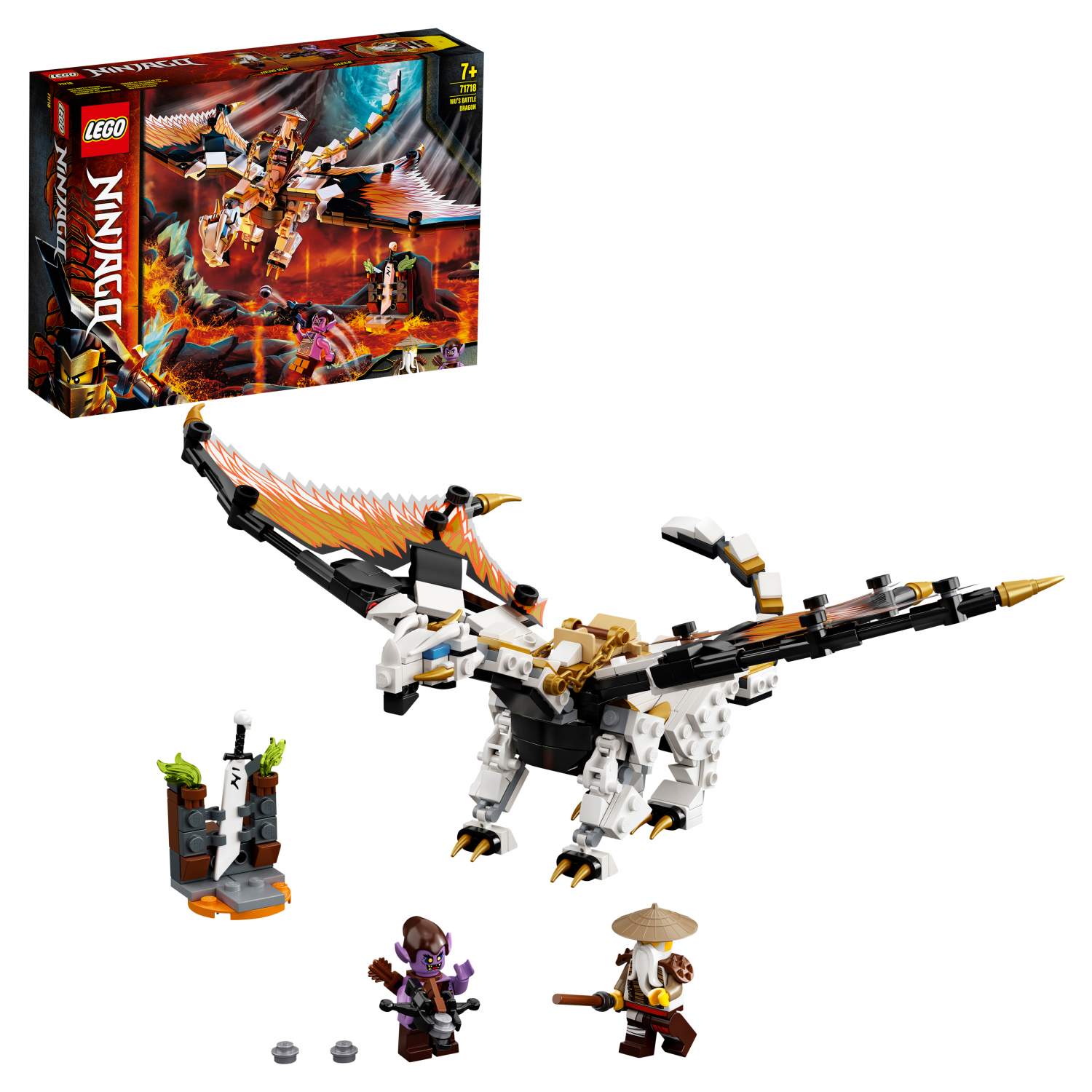 Отзывы о конструктор LEGO NINJAGO 71718 Боевой дракон Мастера Ву - отзывы  покупателей на Мегамаркет | конструкторы LEGO 71718 - 100026632078