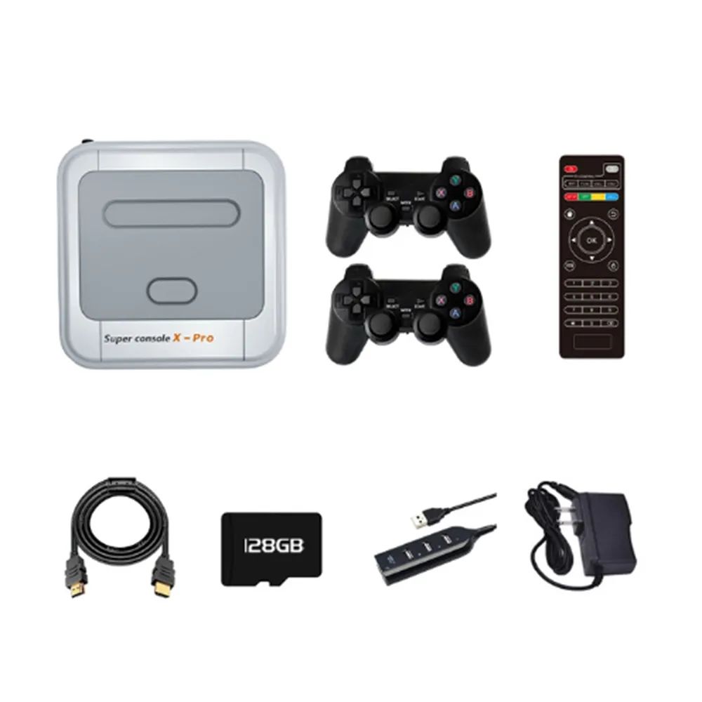 Телевизионные приставки Super Console X Pro 4K HD для PS1PSP 128G 40000+ игр  с беспроводны – купить в Москве, цены в интернет-магазинах на Мегамаркет