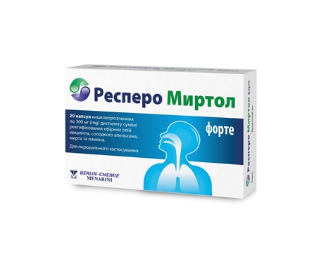 Респеро миртол капсулы. Респеро миртол форте 300мг. Респеро миртол капс кишечнораств 120мг №20. Миртол 300 мг.