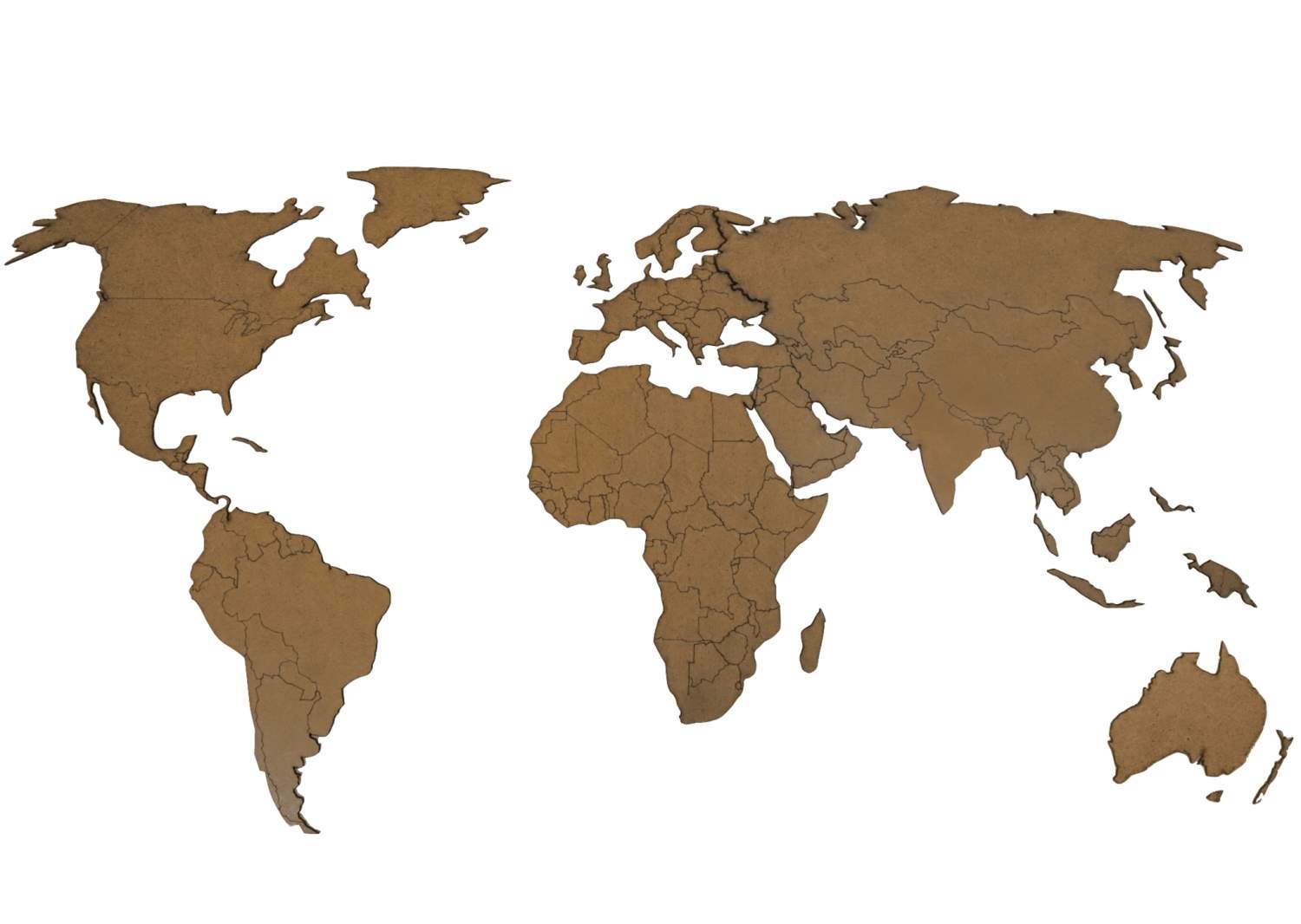 Деревянная карта мира AFI DESIGN 120х60 см Premium коричневая - купить вМоскве, цены на Мегамаркет