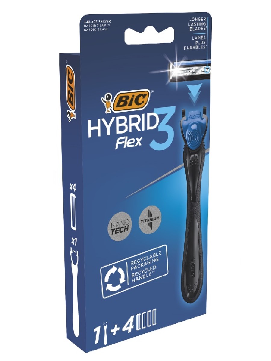 Станок для бритья BIC Flex 3 Hybrid + 4 кассеты - отзывы покупателей на  Мегамаркет | многоразовые станки 921456