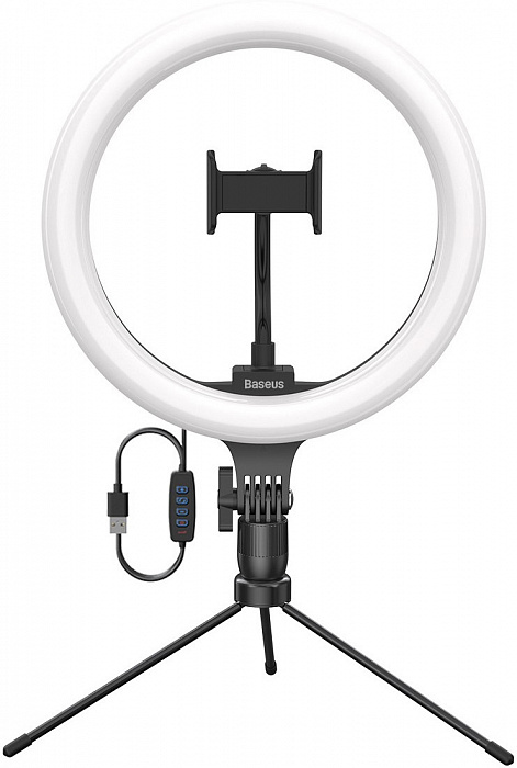 Кольцевая лампа Baseus Live Stream Holder-table Stand,26 см, Black - отзывы  покупателей на маркетплейсе Мегамаркет | Артикул: 600003277782