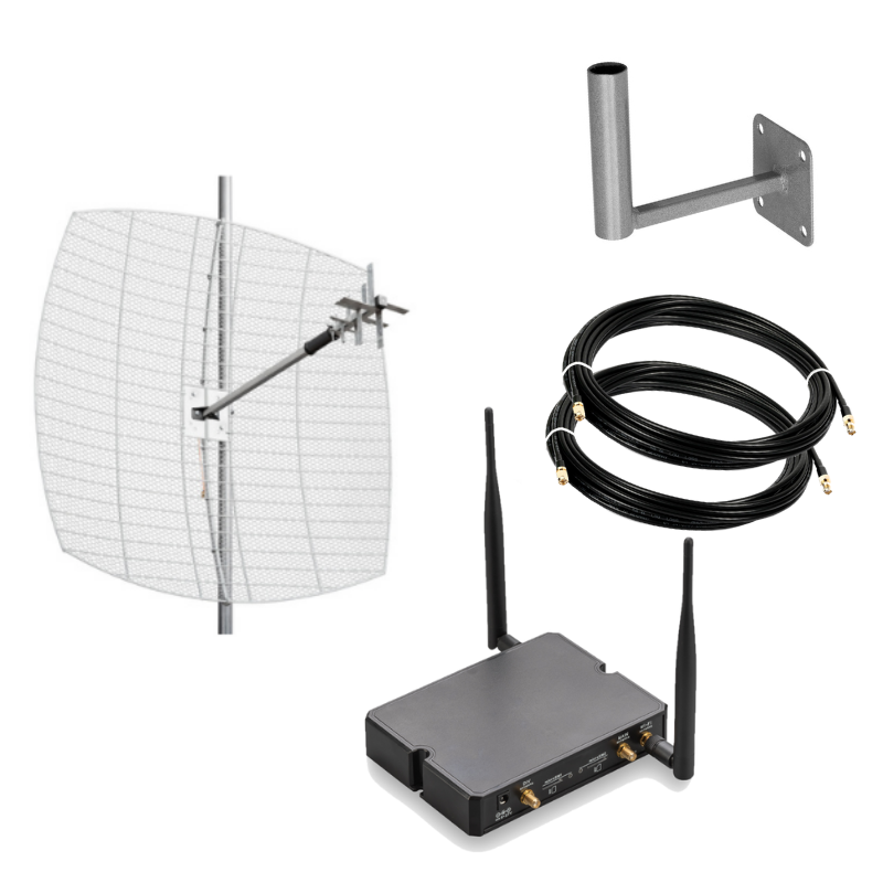 4G антенна + Маршрутизатор WiFi (готовое решение для дачи/дома и офиса)