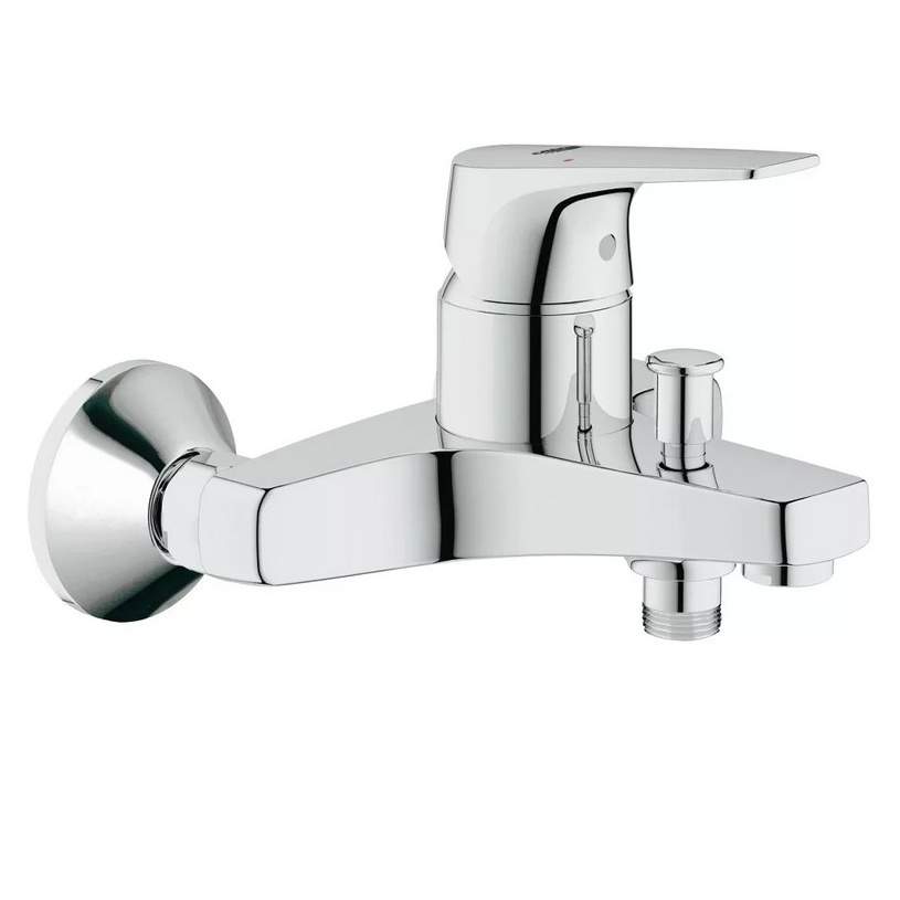 Смеситель для ванны с подключением душа grohe bauloop 23341000 однорычажный