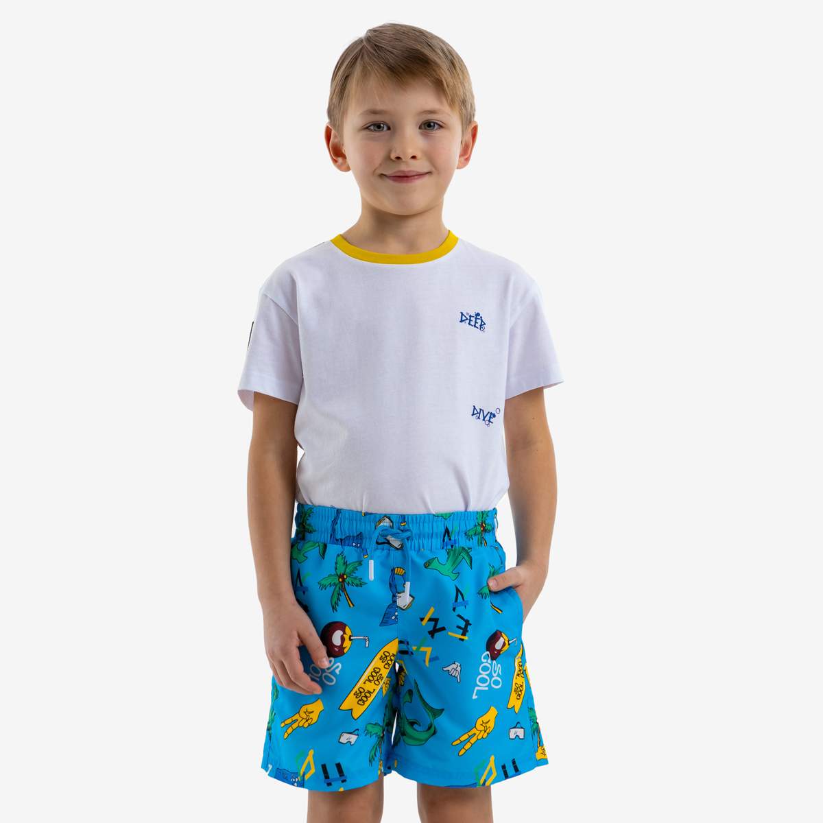 Купить шорты детские Kapika JKBCH01-S1, цвет голубой, размер 110, цены на  Мегамаркет | Артикул: 600010509983