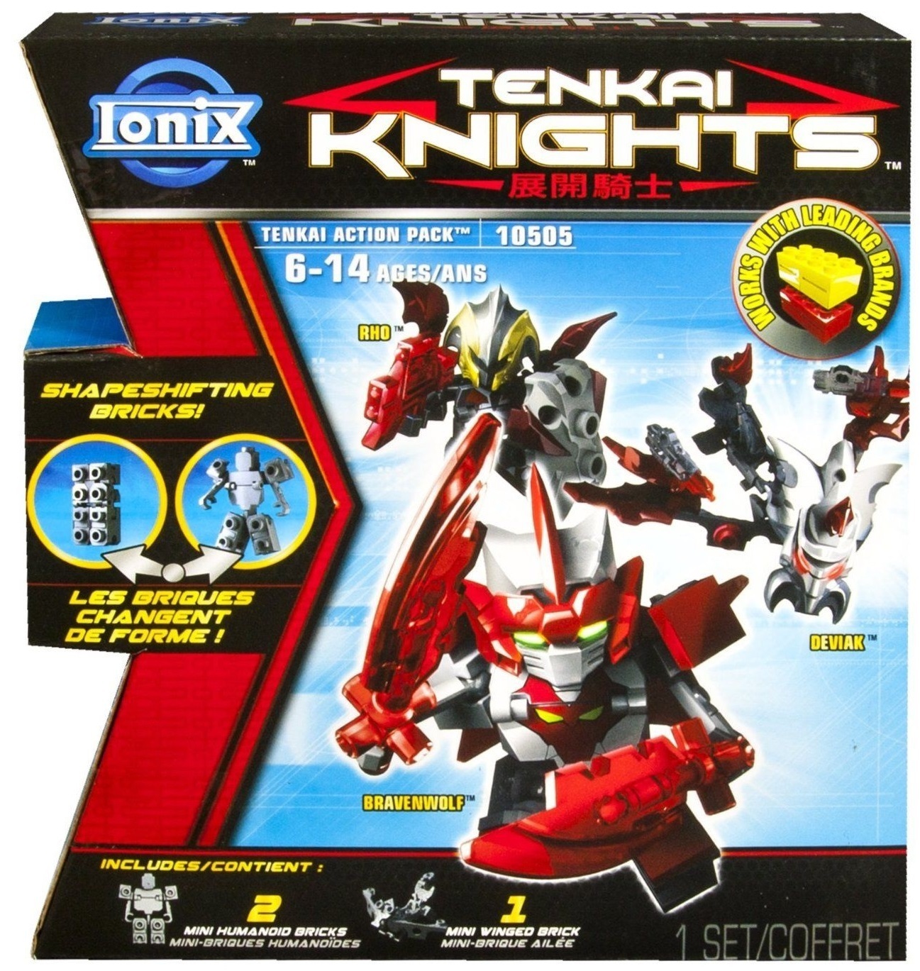 Боевой набор Tenkai Knights Рыцари Тенкай №6 Rho, Deviak, Брэйвенвульф 47  дет. – купить в Москве, цены в интернет-магазинах на Мегамаркет