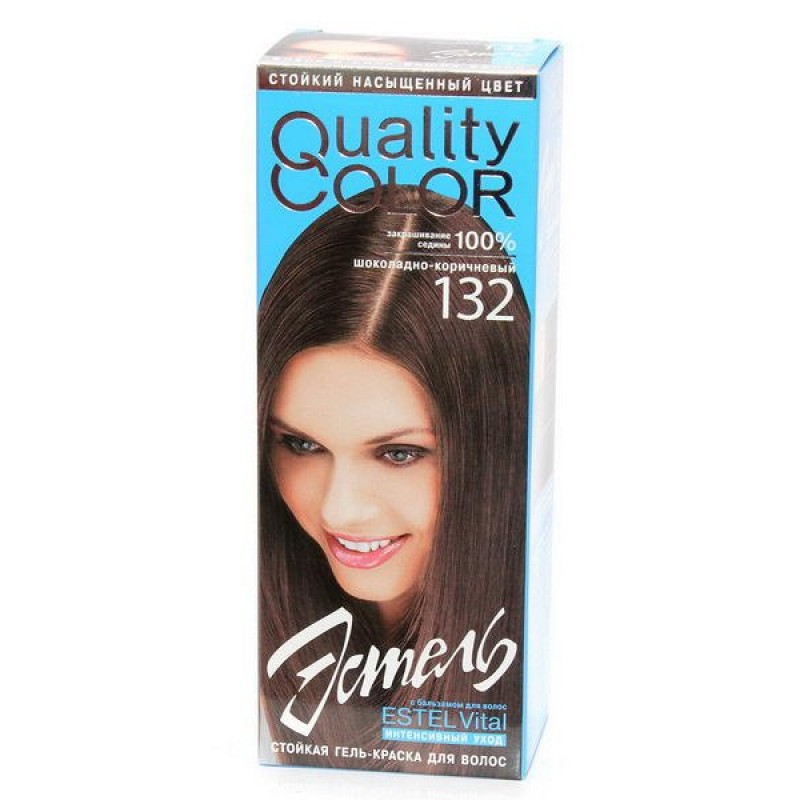 Купить краска-гель для волос Estel Quality Color 132 тон шоколадно- коричневый, цены в Москве на Мегамаркет