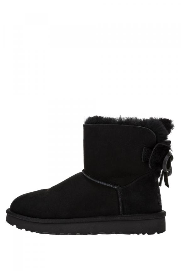 Угги женские UGG Classic Double Bow Mini черные 5 US - купить в Москве,  цены на СберМегаМаркет