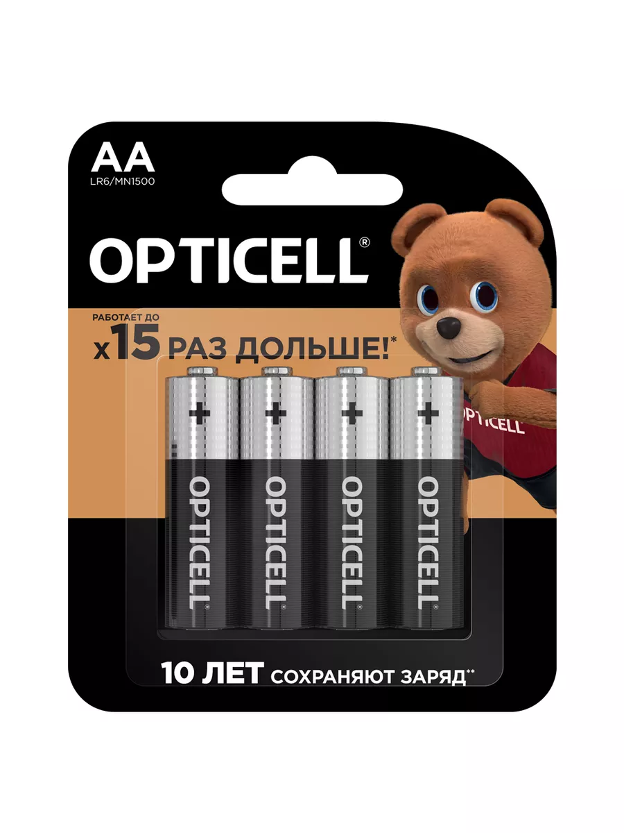 Батарейки Opticell пальчиковые 4 шт - купить в ООО 