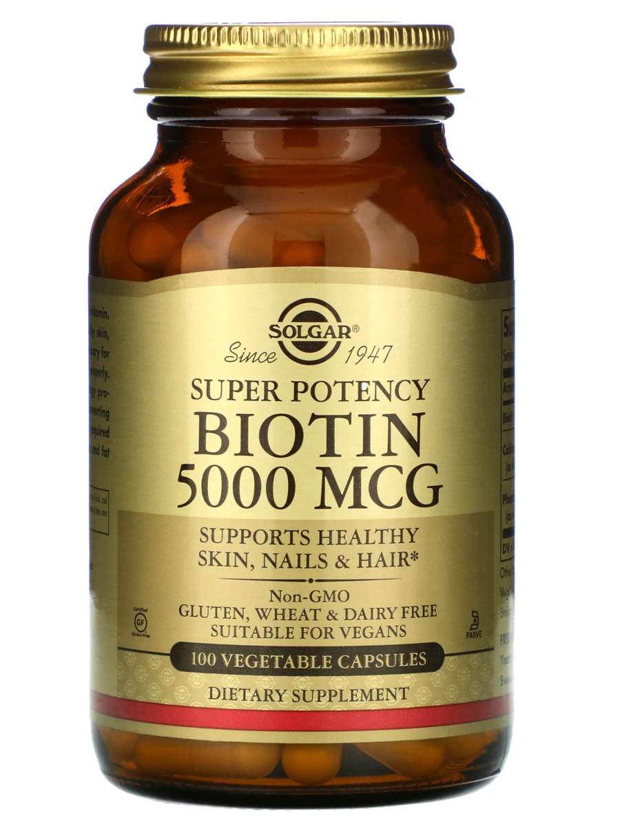 Биотин Solgar 5000 мкг, капсулы 100 шт. - купить в интернет-магазинах ...