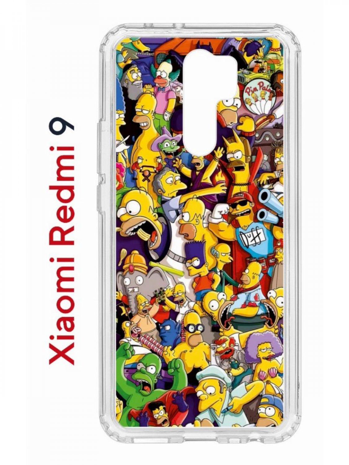 Чехол на Redmi 9 с принтом Kruche Print Симпсоны,противоударный бампер,с  защитой камеры, купить в Москве, цены в интернет-магазинах на Мегамаркет