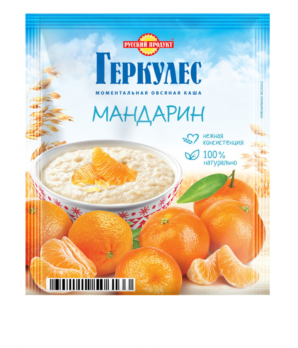 Овсяная каша Русский продукт моментальная геркулес с мандаринами 35 г -  отзывы покупателей на Мегамаркет