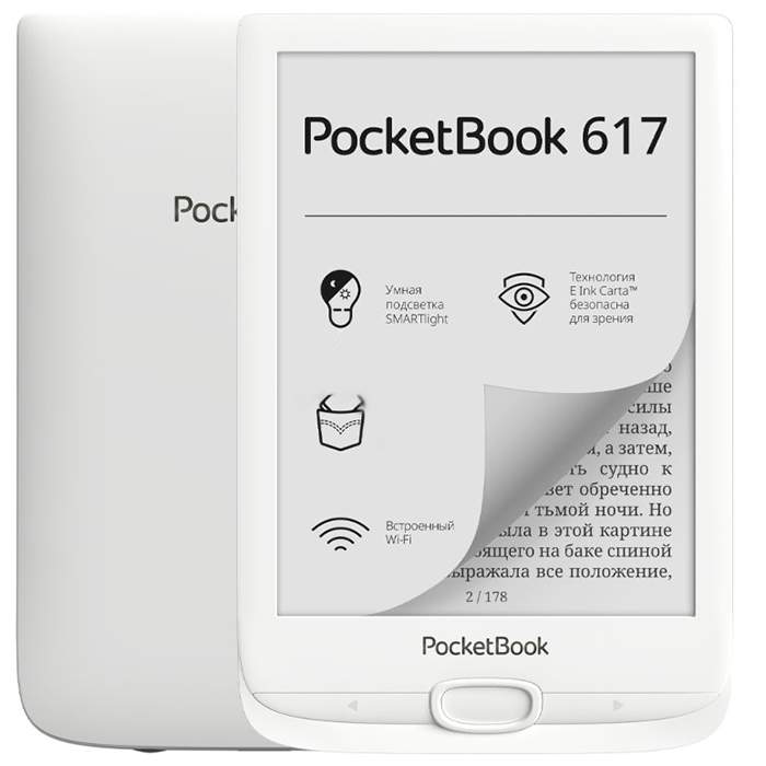 Электронная книга PocketBook 617 белый (PB617-D-WW) – купить в Москве ...
