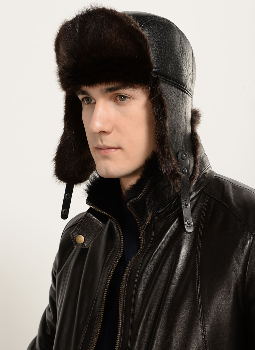 Шапка ушанка мужская Каляев 28182 коричневая, р.58-59 – купить в Москве ...