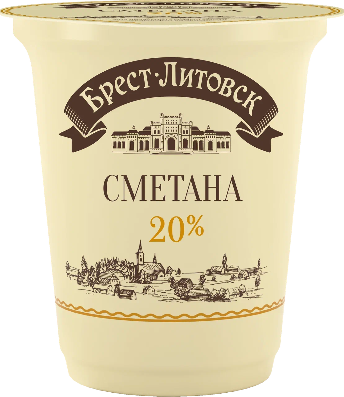 Купить сметана Брест-Литовск 20% 300 г, цены на Мегамаркет | Артикул:  100047344242